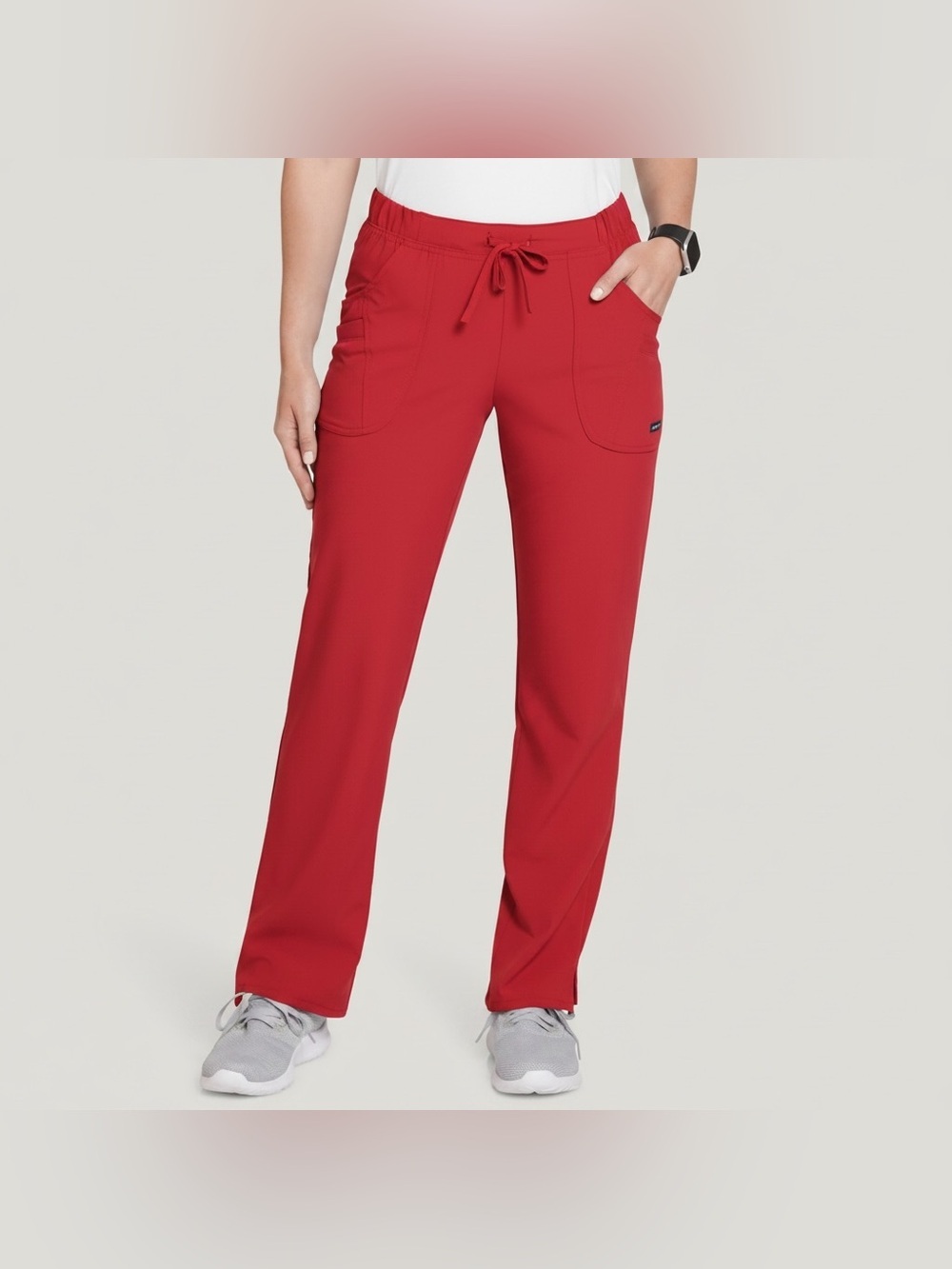 DIGNITY JOCKEY CLASSIC SCRUB PANT in Red